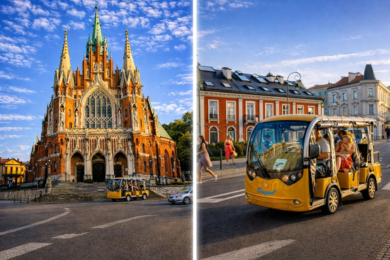 Krakau Stadt-Tour mit einem Elektroauto
