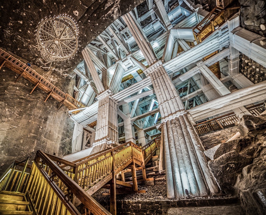Stairs in Krakow Salt Mines
