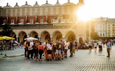 sundown at main Market Krakow