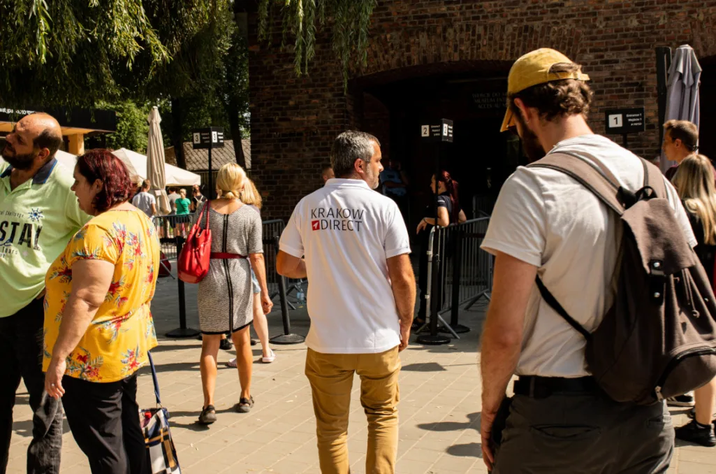 Tourist at Auschwitz Museum